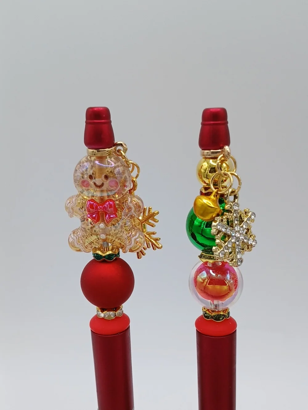 Festive  Beaded Holiday Pen Set